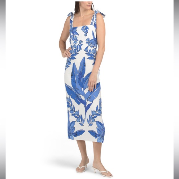 Calypso St. Barth Dresses & Skirts - Blue and White Floral Midi Dress